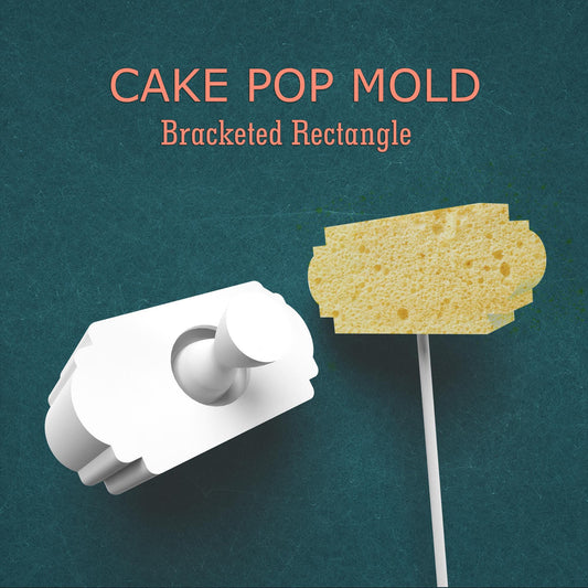 Bracketed Rectangle Cake Pop Mold – Ornate Frame Design