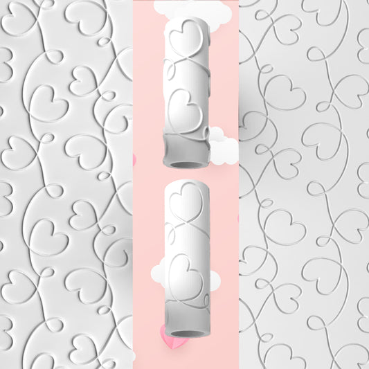 Heart Vine Texture Roller – Romantic Pattern for Clay, Dough & Fondant