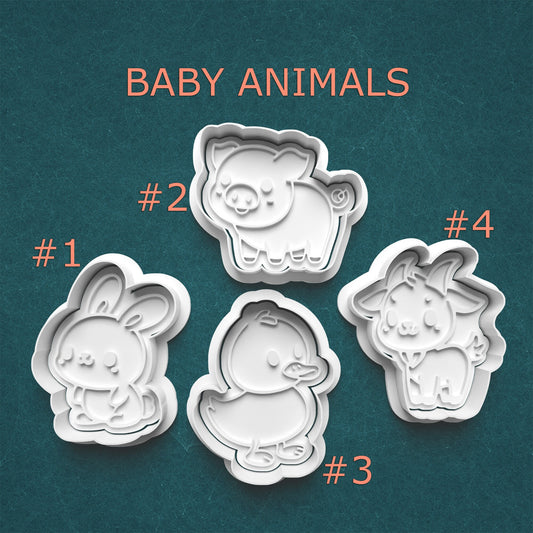 Baby Animals Cookie Cutter Set – 4 Cute Farm Friends