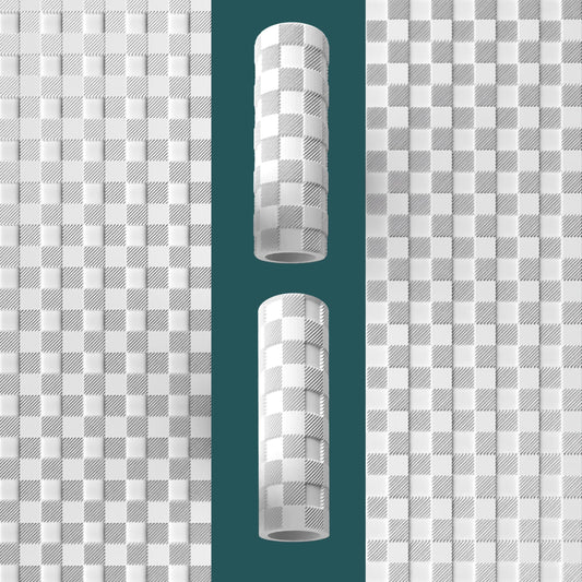 Checkered Plaid Texture Roller – Embossed Gingham for Clay & Baking
