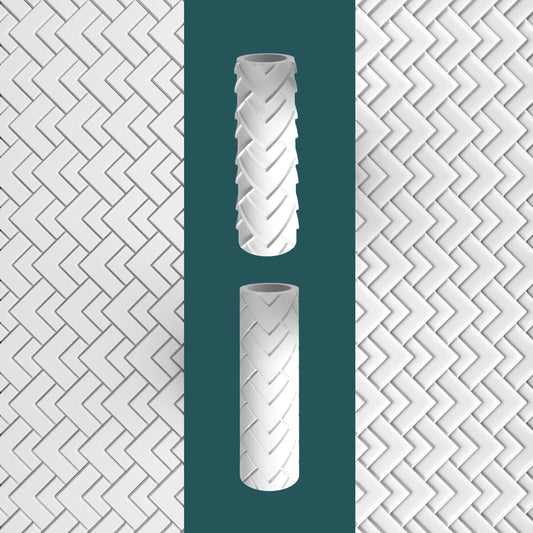 Triangle & Chevron Texture Roller Set – Geometric Pattern Embossers