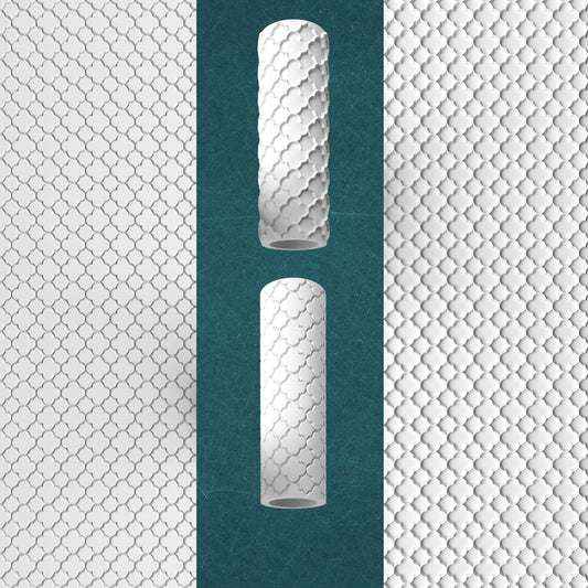 Quatrefoil Texture Roller – Geometric Pattern in Embossed or Debossed Style