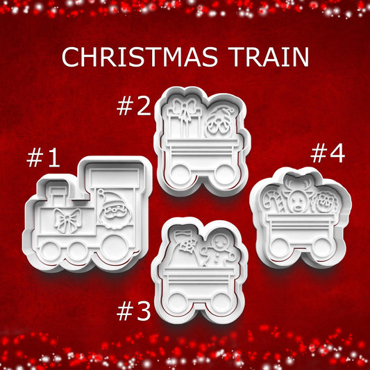 Christmas Train Cookie Cutter & Stamp Set – 4 Styles Available