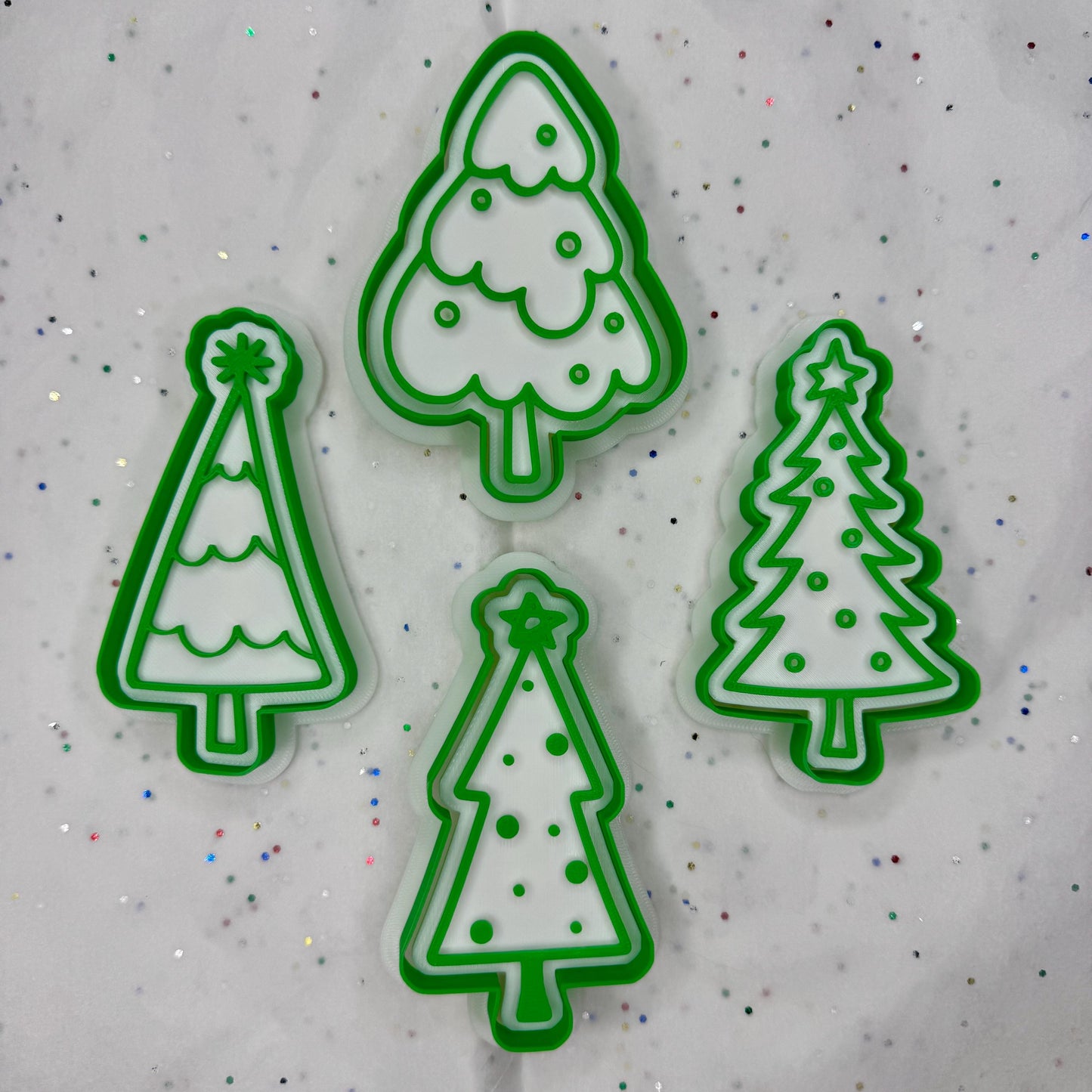 Christmas Tree Cookie Cutters – Set of 4 Festive Evergreen Shapes