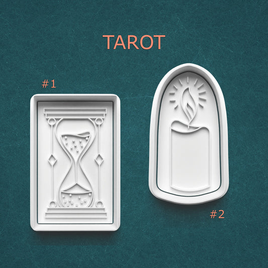 Tarot Cutter & Stamp Set – Candle & Hourglass Cookie Designs