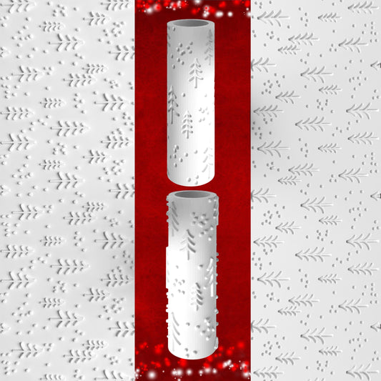 Snowy Pines Texture Roller – Christmas Design for Fondant, Clay & More