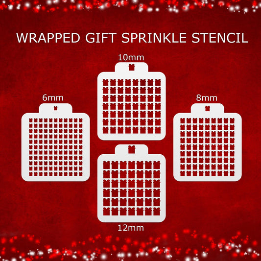 Christmas Gift Sprinkle Card – DIY Stencil for Royal Icing Sprinkles