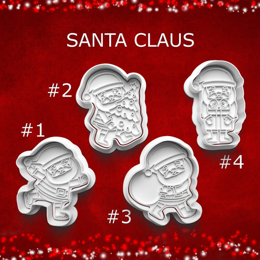 Santa Claus Cookie & Clay Cutter Set – Ornament & Holiday Baking Designs