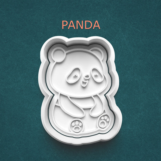 Panda Cookie Cutter – Cute Clay Stamp