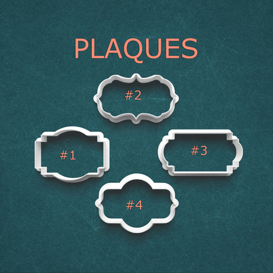 Plaque Cookie Cutter Set – 4 Fancy Shapes