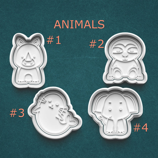 Animal Cutter & Stamp Set – Cute Creatures for Cookies and Crafts