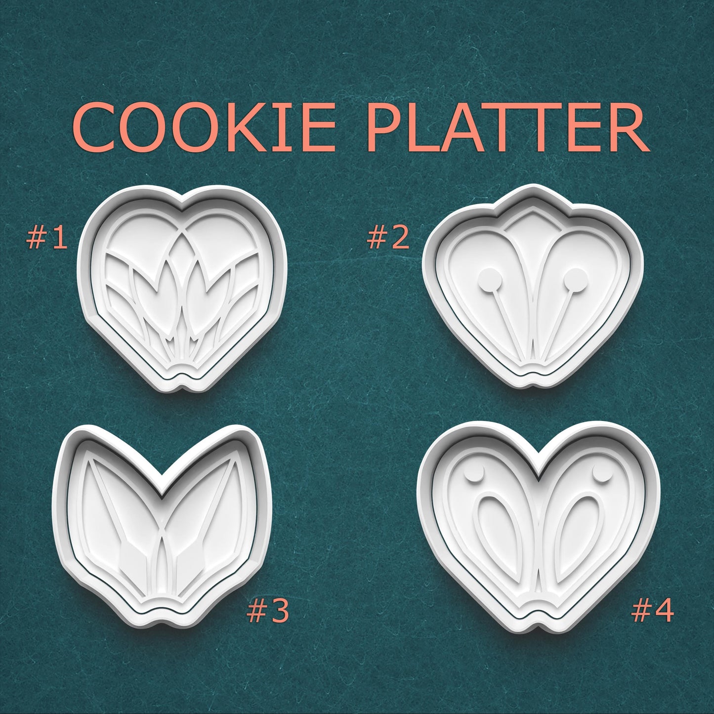 Cookie Platter Cutter Set ~ Multiuse Cookie Cutters ~ Party Platter Polymer Clay Stamp