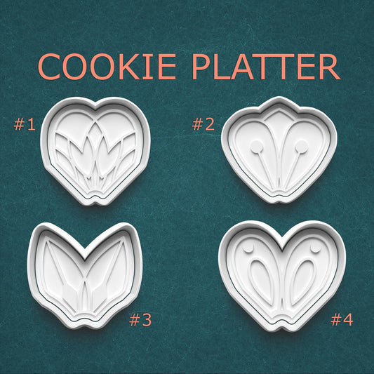 Cookie Platter Cutter Set ~ Multiuse Cookie Cutters ~ Party Platter Polymer Clay Stamp