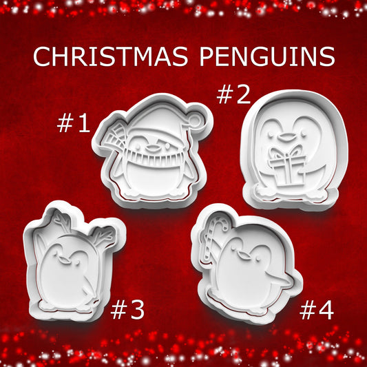 Christmas Penguin Cookie & Clay Cutter Set – Ornament-Style Designs