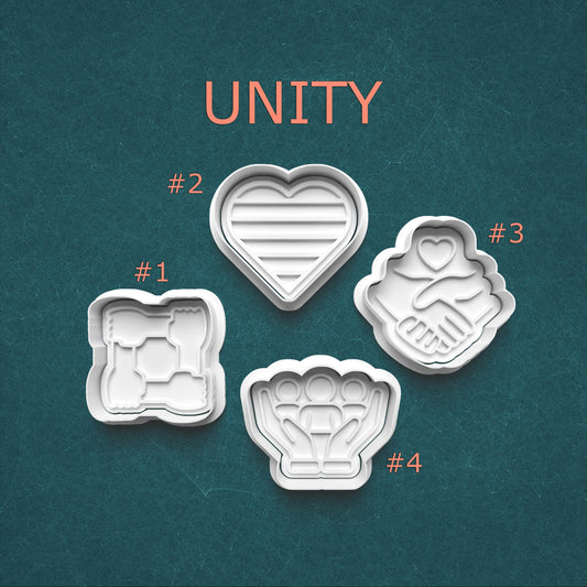Unity Cookie Cutter Set – Heart, Handshake, Team