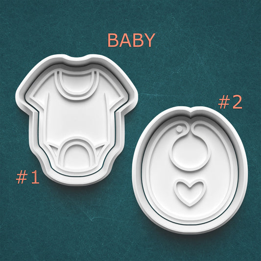 Baby Cookie Cutter Set – Onesie & Bib