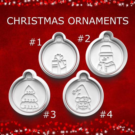 Christmas Ornament Cookie Cutter & Stamp Set – 4 Styles Available