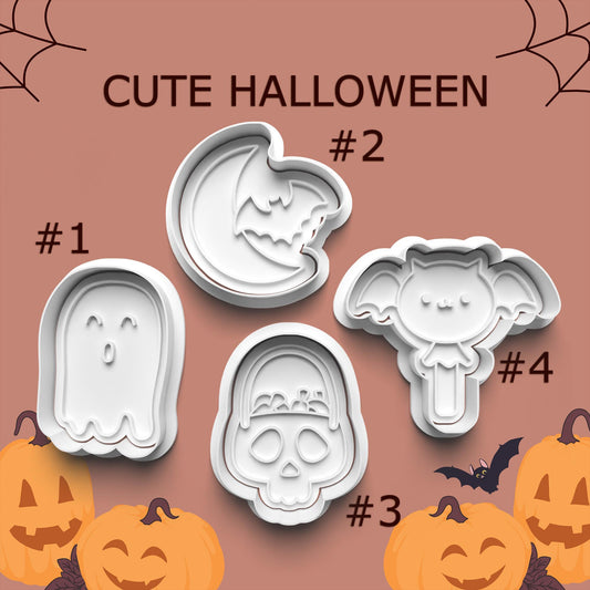 Cute Halloween Cookie Cutter Set – 4 Adorable Spooky Designs
