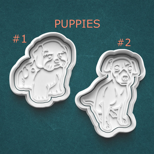 Shih Tzu & Whippet Puppy Cookie Cutter Set (4 Sizes)