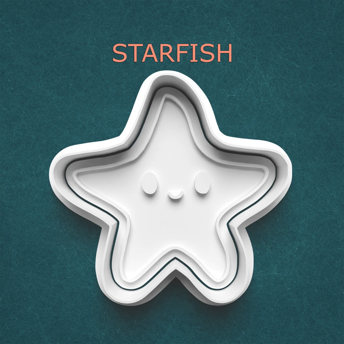 Starfish Cookie Cutter – Kawaii Sea Star – Under the Sea Theme