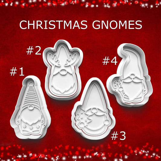 Christmas Gnome Cookie & Clay Cutter Set – Cute Holiday Designs