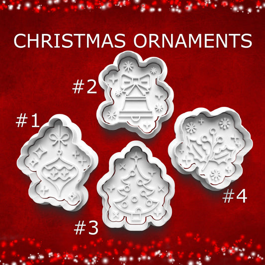 Christmas Ornament Cookie & Clay Cutter Set – Tree & Holiday Shapes